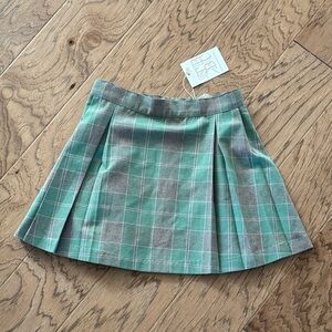 The Beaufort Bonnet Company Parson Pleated Flannel Mirador Skirt New with Tags